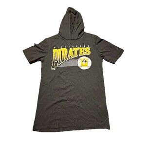 Majestic Pittsburgh Pirates Hoodie T-Shirt Men’s Small Gray Short Sleeve MLB
